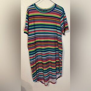 Serape Print T-Shirt Dress Sz 2XL